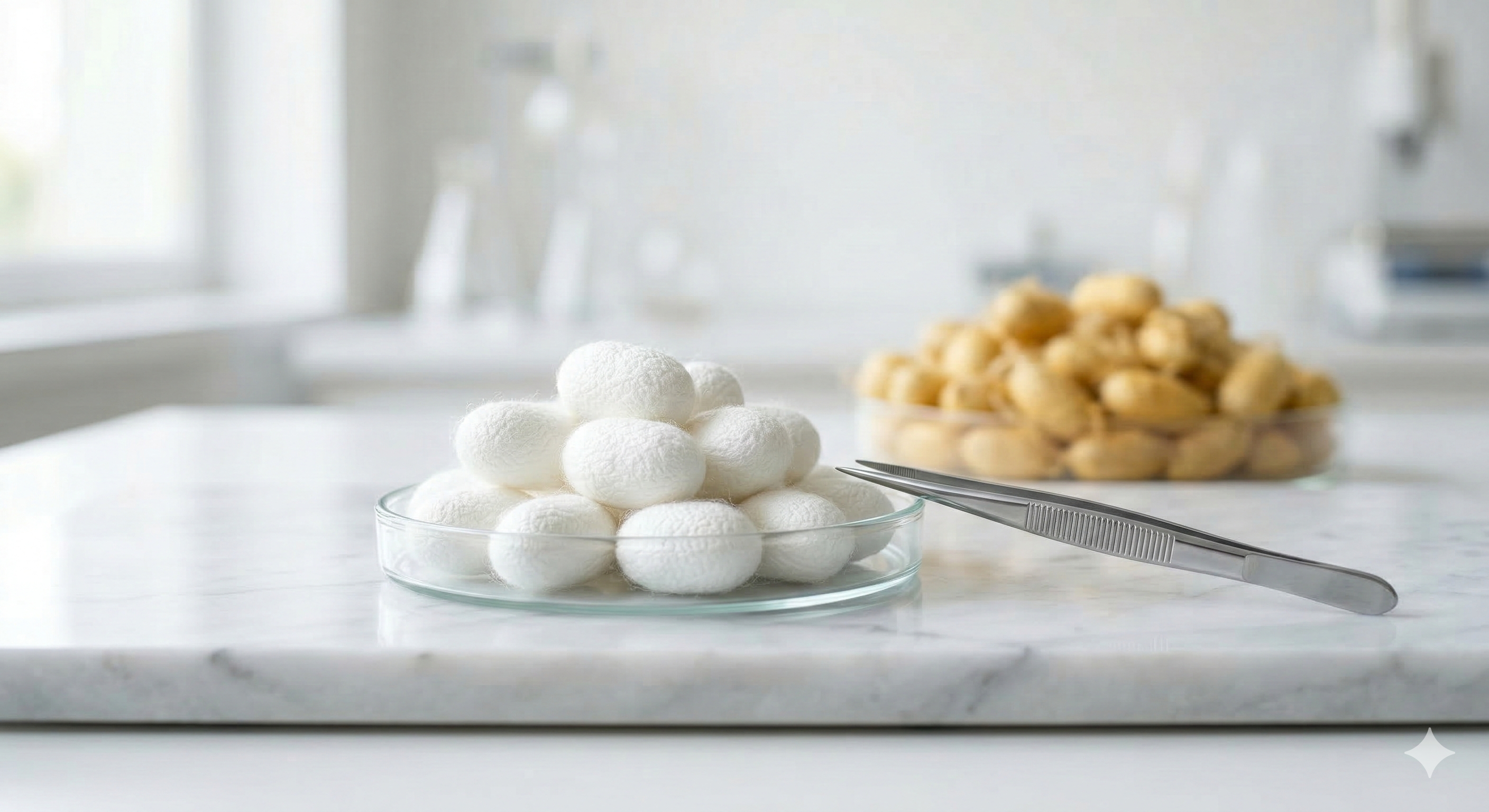 Premium silk cocoons and natural beeswax